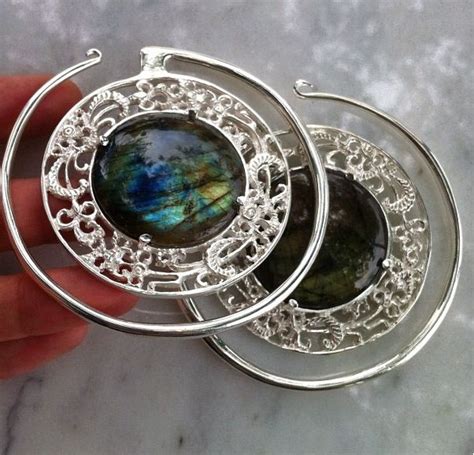 These Stunning Weights Are Made By Diablo Organics And Have Labradorite Set In Silver Ear