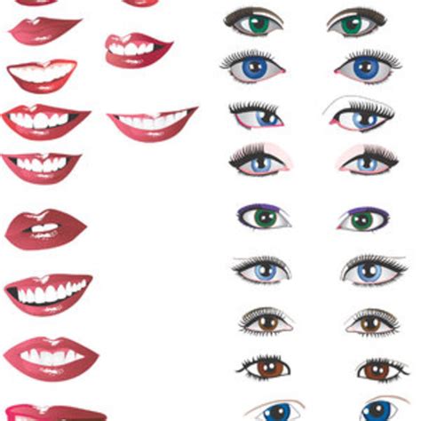 Eyes And Mouths Freevectors
