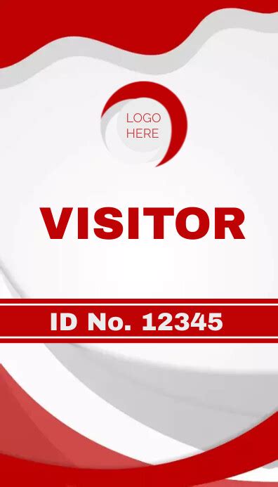 Visitor Id Card Template Postermywall