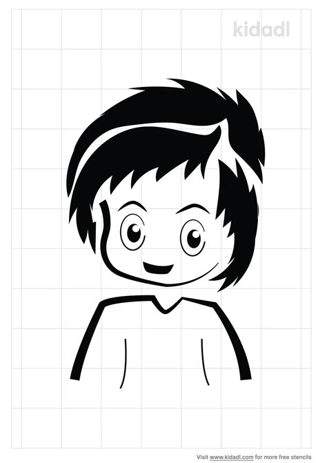 Free Chibi Boy Stencil Stencil Printables Kidadl