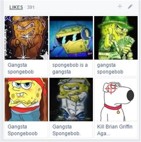 spongebob is a gangsta gangster spongebob know your meme