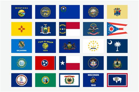50 State Flags Of The Usa Creative Daddy