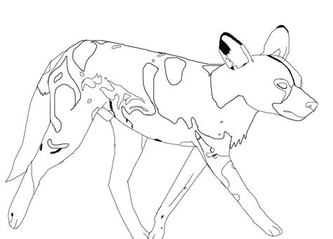 A Drawing Of A Dog With Spots On Its Back Legs And Neck Walking