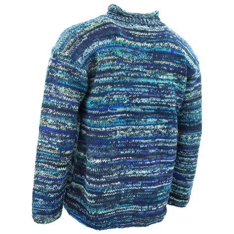 Wool Knit Space Dye Hippie Jumper Festival Chunky Winter Sweater Nepal