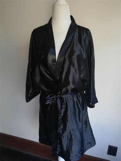 Vintage Robe Fredricks Of Hollywood Sexy Silky Black Robe Etsy