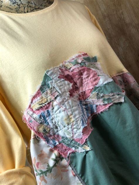 Womens Refashioned Cotton Knit T Shirt Dresstunic Refashioned