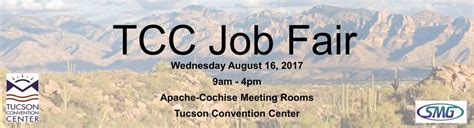 Please note that we are not a box office or a venue, and resale tickets prices can be above or below face value. TCC Job Fair! August 16, 2017 at the TCC Meeting Rooms