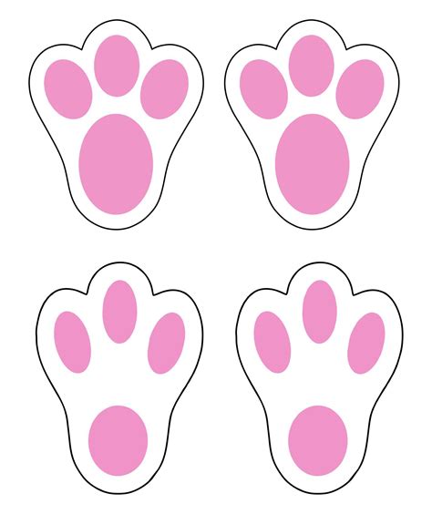 Easter Bunny Footprint Cut Out Easter Bunny Footprints Easter Bunny