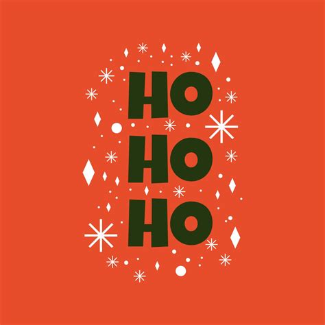 Christmas Santa Ho Ho Ho Word Design 4671280 Vector Art At Vecteezy
