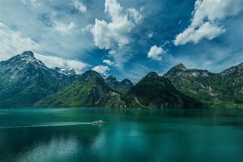 850785 Isenthal Lake Lucerne Switzerland Mountains Lake Sky