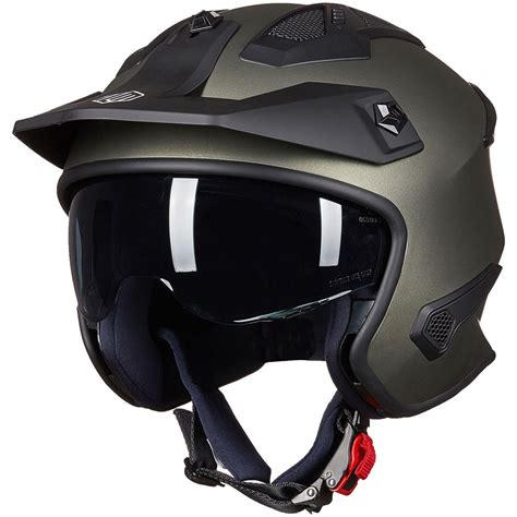 Ilm Retro Open Face Motorcycle 34 Half Helmet With Detachable Face