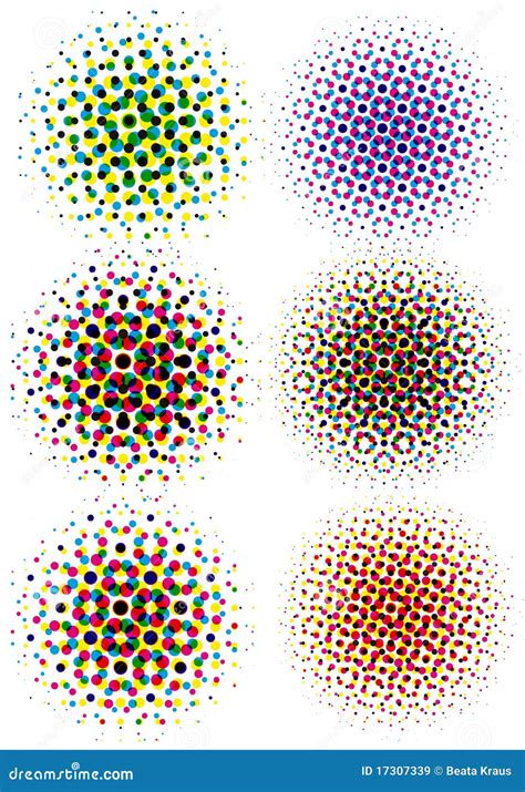 Cmyk Halftone Dots Stock Vector Illustration Of Cyan 17307339