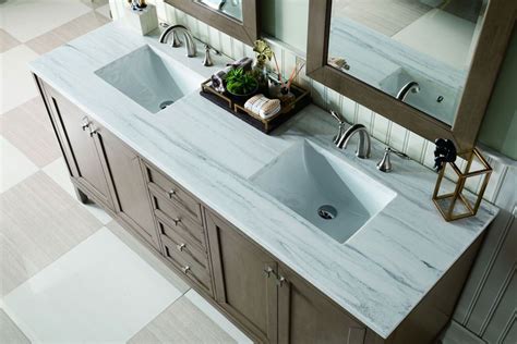 Here are my top picks if you want to maximize the appeal of your bathroom, you should you should consider smaller vanities for smaller bathrooms, in order to make the most efficient use of space. 72" Chicago Whitewashed Walnut Double Sink Bathroom Vanity