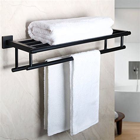 Alise Gz8000 B Bathroom Lavatory Towel Rack Towel Shelf With Two Towel