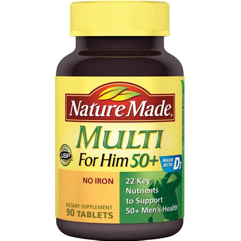 We love amazon's supplement selection, but combing through it can be overwhelming. Amazon.com: Nature Made Multi For Him 50+ Tablets w. D3 ...