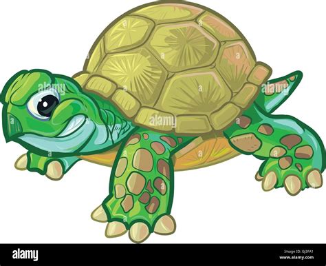 Vector Cartoon Clip Art Illustration Of A Cute But Tough Baby Turtle