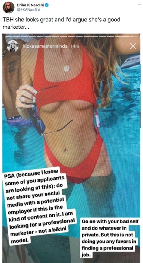 company shames a candidate on instagram for posting a bikini photo on her instagram 13 pics