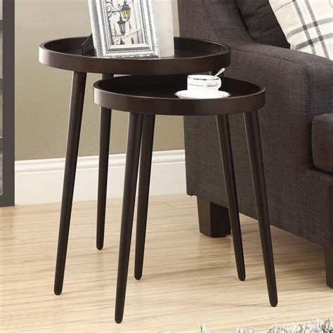 Coffee tables are like a noses, in that we don't think much about them, but without them things would look very strange. Mid Century Modern Danish Style Espresso Wood Round ...