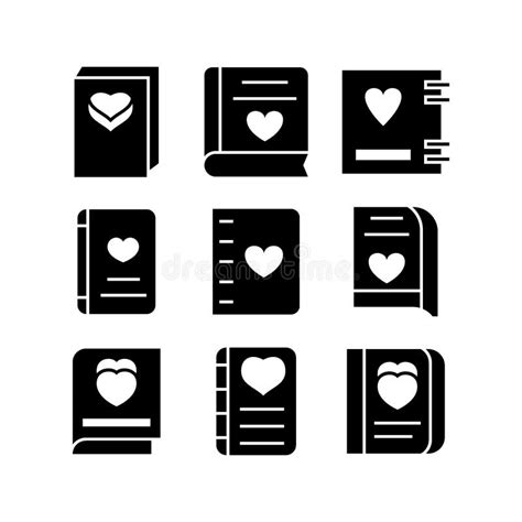 Love Diary Icon Or Logo Isolated Sign Symbol Vector Illustration Stock