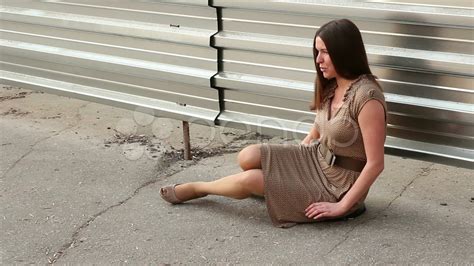 Stock Video Drunk Girl On Sidewalk ~ 10974079 Pond5