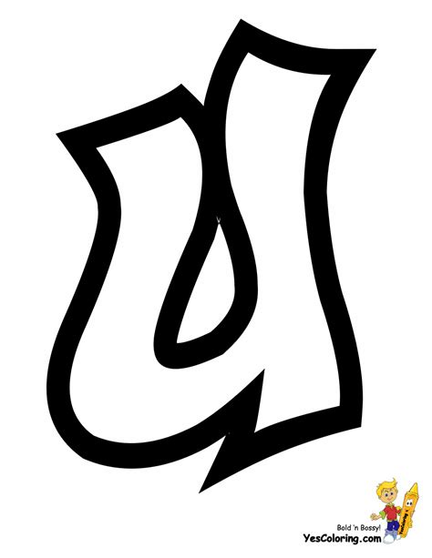Throw Up Graffiti Coloring Pages Free Alphabet Coloring Pages In