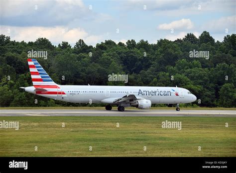 Charlotte June12 American Airlines Airbus A321 Jet Departs From