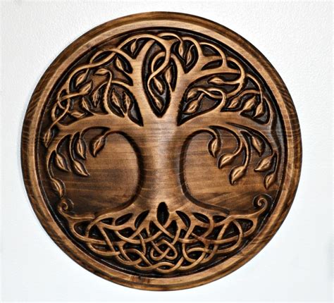 Tree Of Life 3d Wood Carving Yew Tree Wood Carving Cnc Etsy