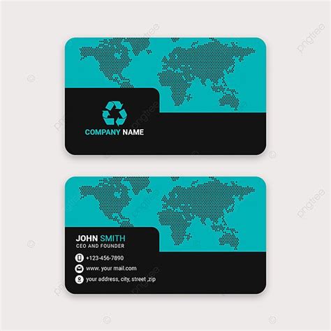 World Map Business Card Template Design Template Download On Pngtree
