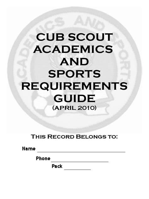 Cub Scout Belt Loops Pins Pdf Compass Sports