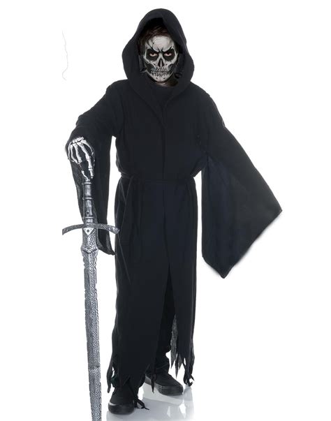 Grim Reaper Boys Child Soul Collector Black Halloween Costume L