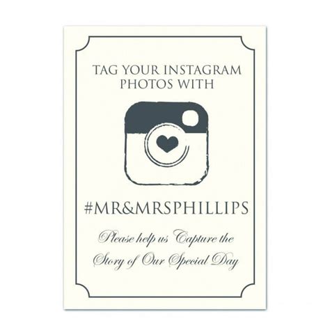 Formal Instagram Sign Paper Themes Wedding Invites