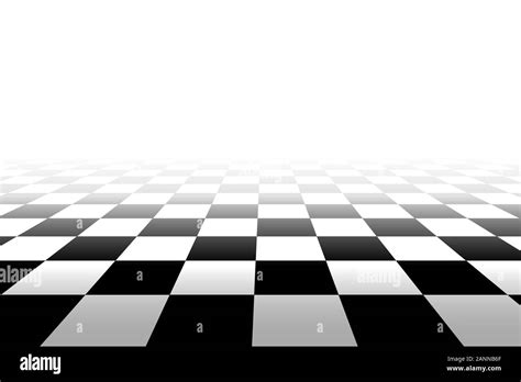 Checkered Background In Perspective Vector Illustration Squares