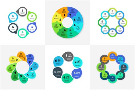 Circle Infographic Chart Diagram Process Workflow Vector