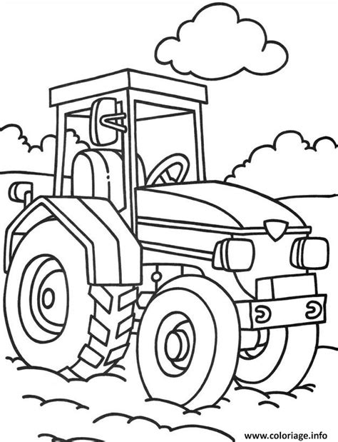 Coloriage Tracteur JeColorie Com