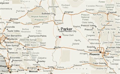 Map Of Parker Arizona