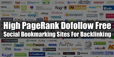 High Pagerank Dofollow Free Social Bookmarking Sites For Backlinking Social Bookmarking Site