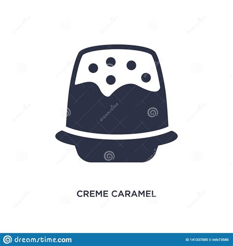 Creme Caramel Icon On White Background Simple Element Illustration
