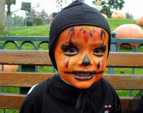 Maquillaje Naranja Para Bebés De Halloween Maquillaje De Halloween