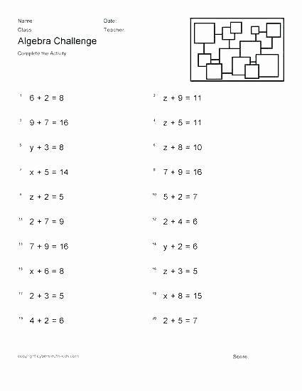Algebraic Expressions 5th Grade Worksheet
