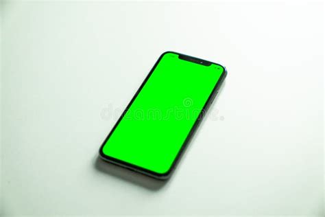 IPhone X Green Screen On White Background Stock Image Image Of Iphone Blank