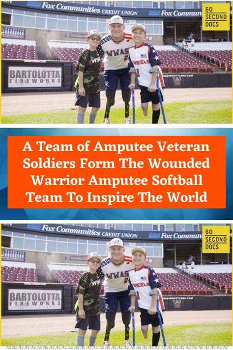 Two Pictures With The Words Team Of Ampute Veteran Soldiers Form The