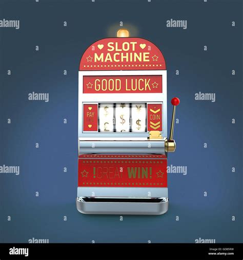 Vintage Classic Slot Machine With Currency Symbols Reels Isolated On