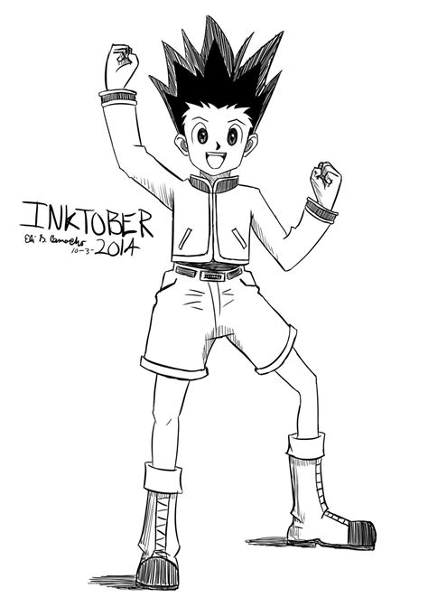 Gon From Hunter X Hunter Coloring Page Gon Drawing Hunter Getdrawings