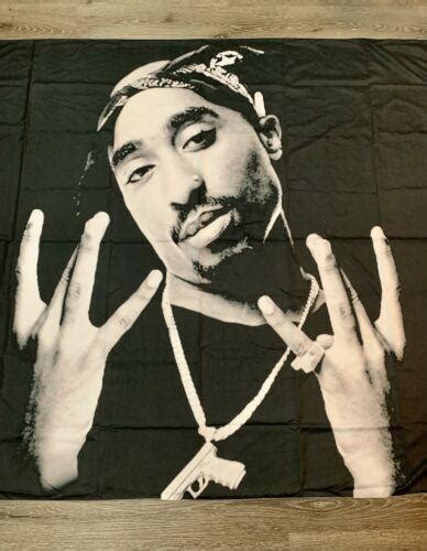 2pac Tupac Shakur Fabric Poster Tapestry Banner 4 X 4 Rare Wall
