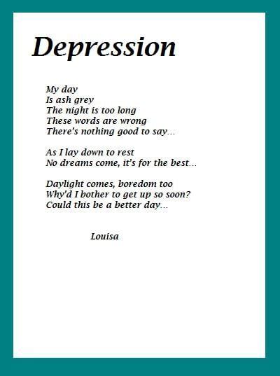 Depression Poems About Life
