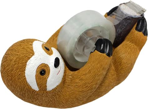 Angoily Animal Tape Dispenser Resin Sloth Staue Washi Tape