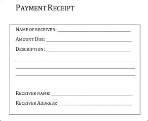 basic receipt template printable receipt template