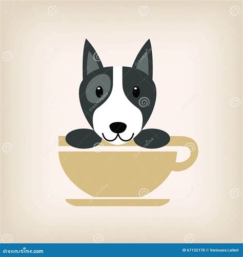Dog Logo Coffee Vector Vector Illustration 67132170