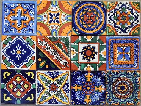 40 Mexican Talavera Tiles Hand Painted 6x6 Stairs