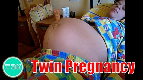 Tired Girl Pregnant With Twins With A Huge Belly Youtube
